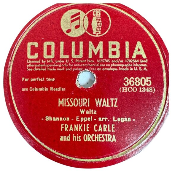 Frankie Carle & His Orchestra Missouri Waltz / Counting The Days 36805 Columbia - Picture 2 of 4
